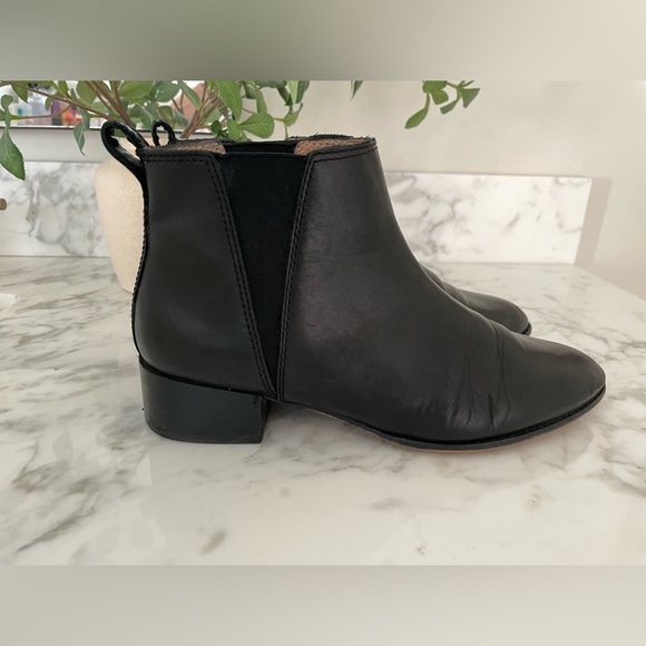 Madewell Carina Ankle Boot Black Leather Womens Size 8 - Picture 4 of 9